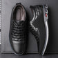 Chaussures Homme Grande Taille en Cuir Noir - Chaussures Habillées et Décontractées