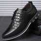 Chaussures Homme Grande Taille en Cuir Noir - Chaussures Habillées et Décontractées