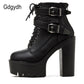 Chaussures à talon haut gothiques avec boucle métallique pour femme - AOMshop
