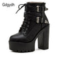 Chaussures à talon haut gothiques avec boucle métallique pour femme - AOMshop