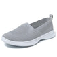 Chaussures d'été pour femmes : baskets en tricot, légères, à enfiler, grande taille Gray