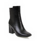 "Chaussures d'hiver pour femmes - AOMshop - Bottines à talon moyen confortables à fermeture éclair latérale"