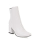 "Chaussures d'hiver pour femmes - AOMshop - Bottines à talon moyen confortables à fermeture éclair latérale"