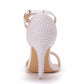"Chaussures de mariée blanches à talons hauts - AOMshop"
