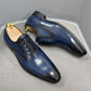 Chaussures en cuir véritable pour homme 2022 - Mariage, bureau, affaires Blue