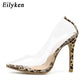 Chaussures femme transparentes à imprimé léopard et talons hauts Eilyken Leopard grain