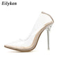 Chaussures femme transparentes à imprimé léopard et talons hauts Eilyken Apricot 1