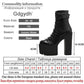 "Chaussures moto femme : bottines en cuir avec talons hauts et boucles métalliques"