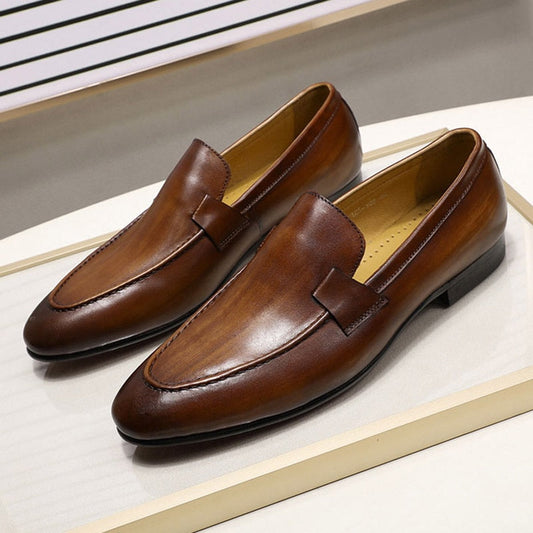 Chaussures pour homme en cuir véritable - Style automne/été 2022