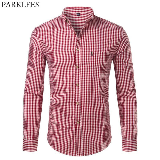Chemise Homme Plaid en Coton pour le Travail et les Affaires | Slim Fit 2022