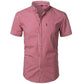 Chemise Homme Plaid en Coton pour le Travail et les Affaires | Slim Fit 2022 Red 1