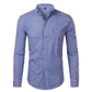 Chemise Homme Plaid en Coton pour le Travail et les Affaires | Slim Fit 2022 Dark Blue