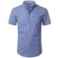Chemise Homme Plaid en Coton pour le Travail et les Affaires | Slim Fit 2022 Dark Blue 1