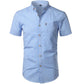 Chemise Homme Plaid en Coton pour le Travail et les Affaires | Slim Fit 2022 Light Blue 1