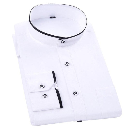 "Chemise pour hommes style chinois avec col mandarin"