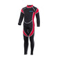 Children's combinaison de plongée une pièce chaude et imperméable AOMshop Black red