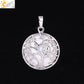 "Collier Pendentif Arbre de Vie CSJA avec Cristaux et Hibou" White Turquoise