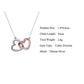 Collier en chaîne creuse en forme de cœur double pour mère et fille