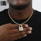 Collier et pendentif Hip Hop Bling Lock Iced