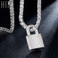 Collier et pendentif Hip Hop Bling Lock Iced
