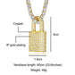 Collier et pendentif Hip Hop Bling Lock Iced