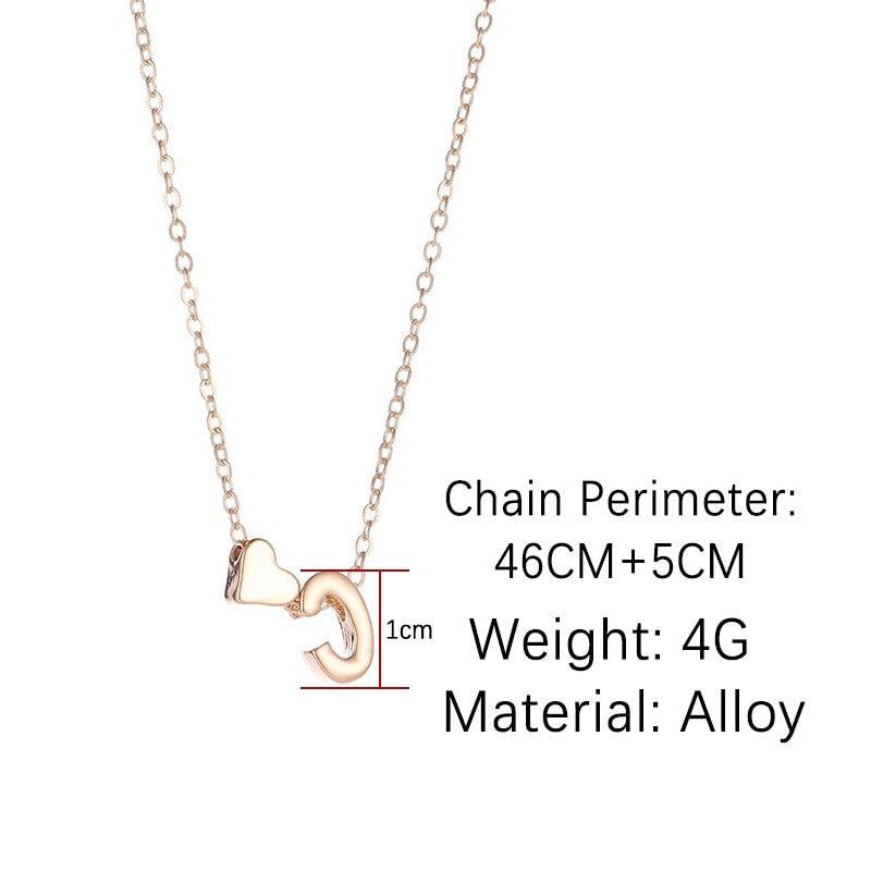Collier initiale cœur minimaliste pour femme