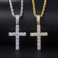 Collier pendentif croix hiphop pour femmes et hommes