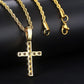 Collier pendentif croix hiphop pour femmes et hommes