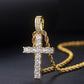 Collier pendentif croix hiphop pour femmes et hommes