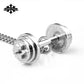 "Collier pendentif d'haltère pour homme en acier inoxydable