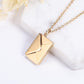 Collier pendentif lettre d'amour personnalisé en acier inoxydable