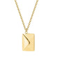 Collier pendentif lettre d'amour personnalisé en acier inoxydable gold color