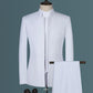 Costume Homme Mariage Business de Haute Qualité avec Veste, Pantalon et Gilet 3 Pcs white