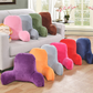 "Coussin en velours côtelé uni avec accoudoir et appui-tête sur AOMshop"
