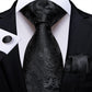 "Cravate pour homme en soie de designer paisley bleu sarcelle DiBanGu" MJ-7680