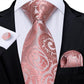 "Cravate pour homme en soie de designer paisley bleu sarcelle DiBanGu" MJ-7494