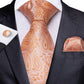 "Cravate pour homme en soie de designer paisley bleu sarcelle DiBanGu" MJ-0586