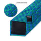 "Cravate pour homme en soie de designer paisley bleu sarcelle DiBanGu"