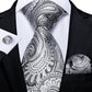 "Cravate pour homme en soie de designer paisley bleu sarcelle DiBanGu" MJ-1576