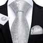 "Cravate pour homme en soie de designer paisley bleu sarcelle DiBanGu" MJ-1169