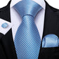 "Cravate pour homme en soie de designer paisley bleu sarcelle DiBanGu" MJ-1535