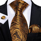 "Cravate pour homme en soie de designer paisley bleu sarcelle DiBanGu" MJ-7466