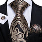 "Cravate pour homme en soie de designer paisley bleu sarcelle DiBanGu" MJ-1621