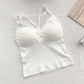 "Crop top sexy pour femme avec bretelles croisées et cou en V sans bretelles"