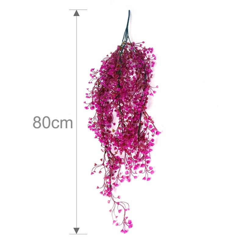Décoration de jardin - Guirlande de fleurs artificielles en soie de 80cm