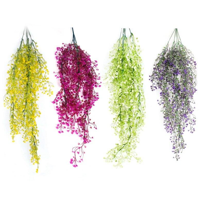 Décoration de jardin - Guirlande de fleurs artificielles en soie de 80cm