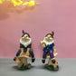 Décoration de jardin nain cartoon créatif en résine M 2pcs