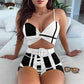 "Ensemble Top & Short Femme Colorblock - Spaghetti et Twisted"