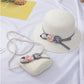 Ensemble chapeau d'été et sac pare-soleil pour enfants | AOMshop White One size