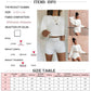 Ensemble femme 2 pièces doux et moelleux avec haut crop à col rond à manches longues et short taille haute skinny - Tenues